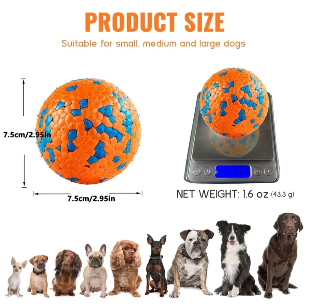 Chew Proof Dog Ball Dog Balls For Aggressive Chewers Floating Ball Fetch Toy